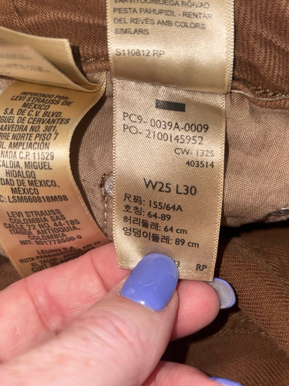 NWT Levi’s Premium Baggy Dad Barrel Jeans 25x30 Washed Bison Brown - Picture 6 of 7